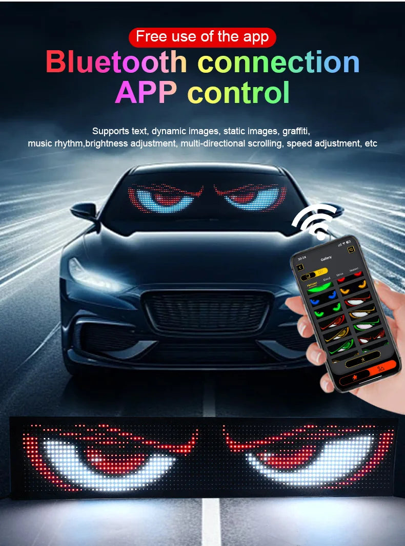 LED Devil Eyes p/ Carro - Personalize com Bluetooth