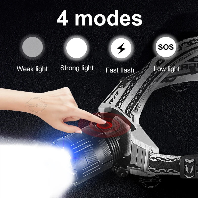 Lanterna de Cabeça LED 1000W Super Brilhante