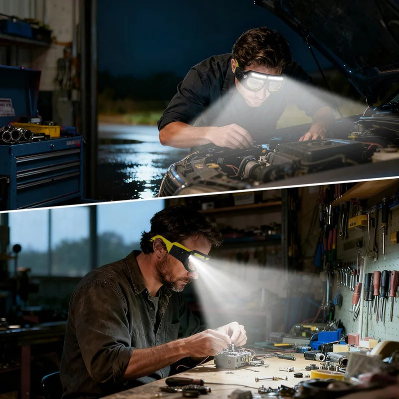 Óculos com Luz LED Recarregável