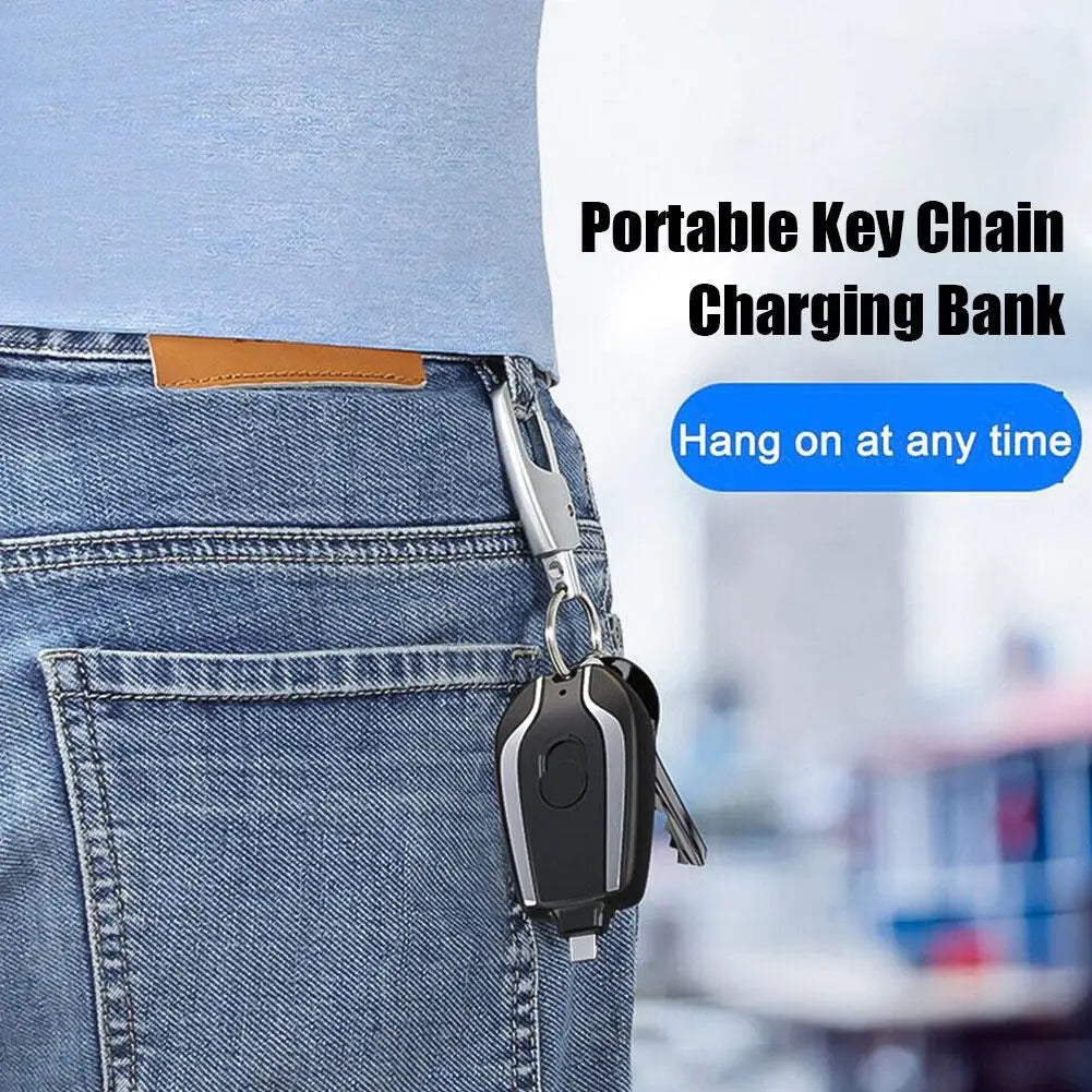 1500mAh Mini Keychain Smartphone Portable Power Bank For Android Emergency Charger Portable Charger