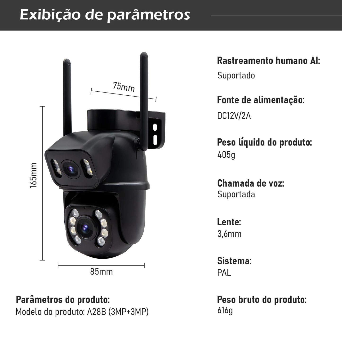 Câmera Wi-Fi ICSEE 4K 360º
