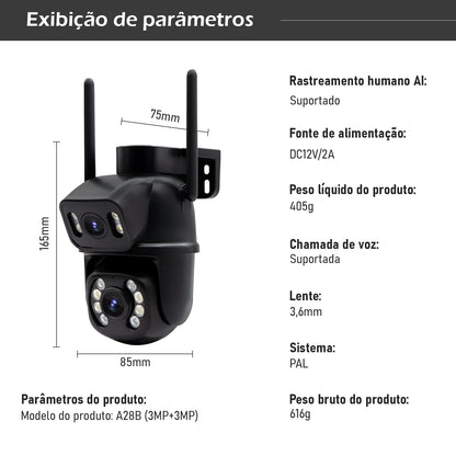 Câmera Wi-Fi ICSEE 4K 360º