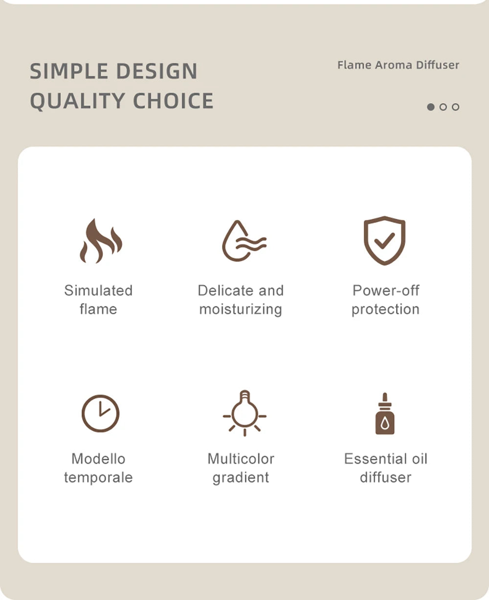 Umidificador com Efeito Chama