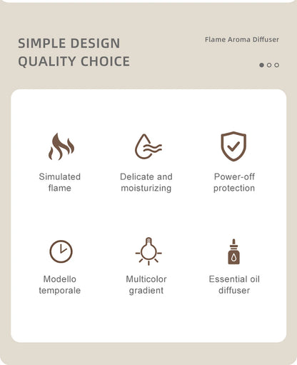 Umidificador com Efeito Chama