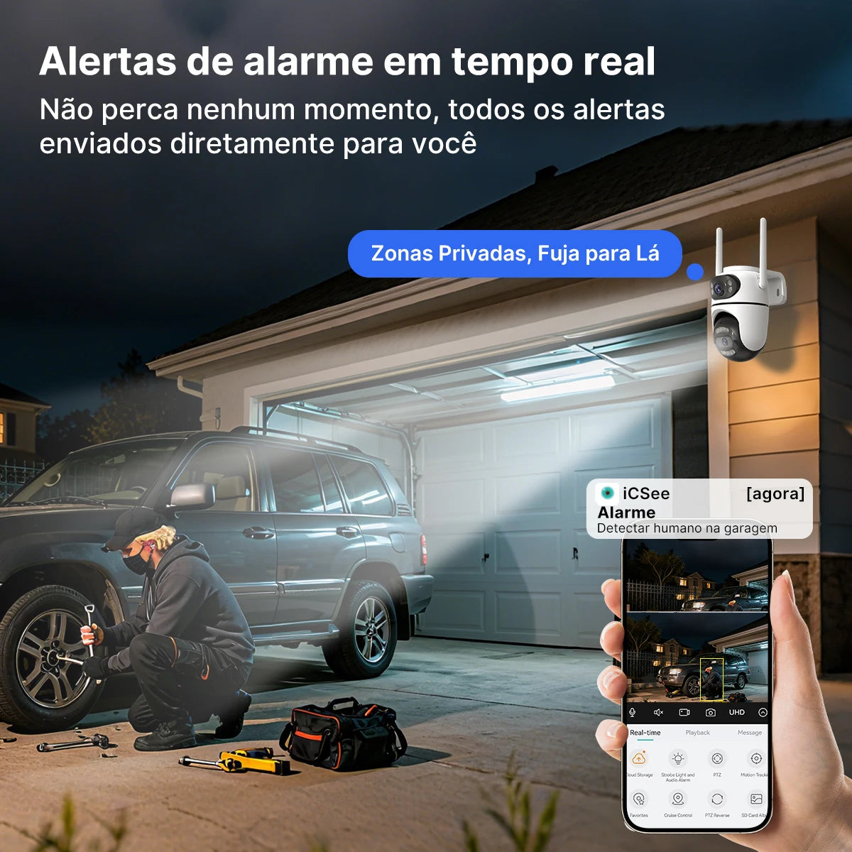 Kit 2 Câmeras Wi-Fi PTZ