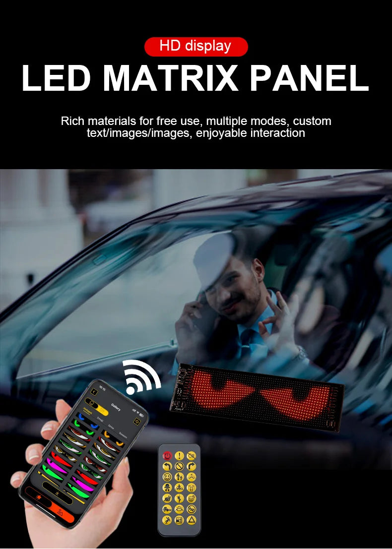 LED Devil Eyes p/ Carro - Personalize com Bluetooth