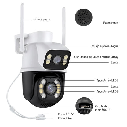 Câmera Wi-Fi ICSEE 4K 360º