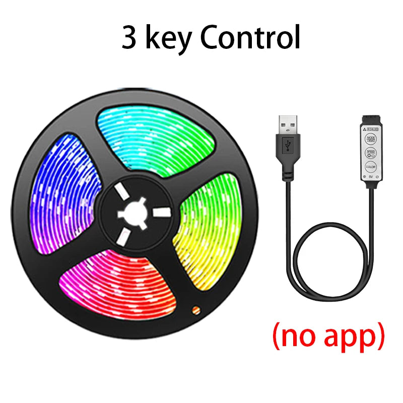 Fita de LED RGB com Bluetooth p/ Decoração